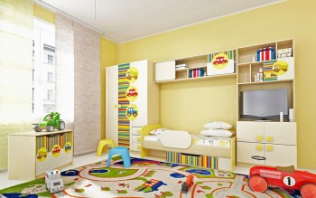 Детская комната Клаксон (Бежевый/корпус Клен) в Назарово - nazarovo.mebel54.com | фото