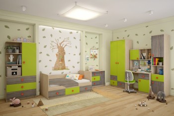Детская комната Пуговка в Назарово - nazarovo.mebel54.com | фото