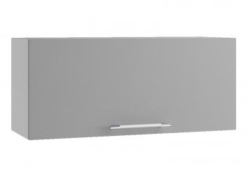 Капри ПГ 800 шкаф верхний горизонтальный (Липа белый/корпус Серый) в Назарово - nazarovo.mebel54.com | фото