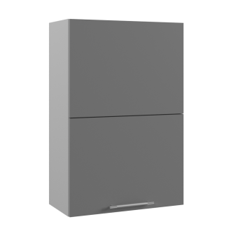 Капри ВПГПМ 600 шкаф верхний высокий Blum Aventos HF (Липа белый/корпус Серый) в Назарово - nazarovo.mebel54.com | фото