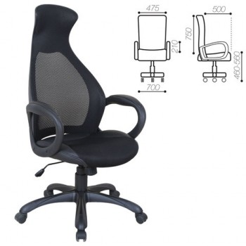 Кресло офисное BRABIX Genesis EX-517 (черное) в Назарово - nazarovo.mebel54.com | фото