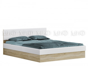 Кровать 1,4 спальня Фортуна (Дуб сонома/белый глянец) в Назарово - nazarovo.mebel54.com | фото