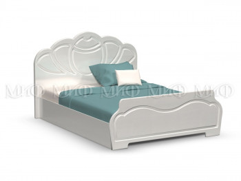 Кровать 1,4м Гармония (Белый/Белый глянец) в Назарово - nazarovo.mebel54.com | фото