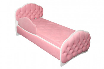 Кровать 160 Гармония 36 Светло-розовый (мягкий бортик) в Назарово - nazarovo.mebel54.com | фото