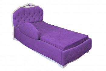Кровать 190 Гармония Lux 32 Фиолетовый (мягкий бортик) в Назарово - nazarovo.mebel54.com | фото
