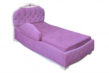 Кровать 190 Гармония Lux 67 Светло-фиолетовый (мягкий бортик) в Назарово - nazarovo.mebel54.com | фото