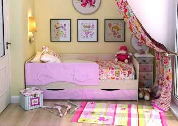 Кровать Алиса КР-812 1,6 Белфорд/Розовый металлик в Назарово - nazarovo.mebel54.com | фото