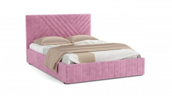 Кровать Гамма ш. 1400 (без основания для хранения) (велюр тенерифе розовый) в Назарово - nazarovo.mebel54.com | фото