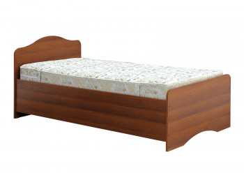 Кровать одинарная 900-1 без матраса (круглые спинки) Орех Таволато в Назарово - nazarovo.mebel54.com | фото