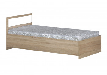Кровать одинарная 900-2 без матраса (прямые спинки) Дуб Сонома в Назарово - nazarovo.mebel54.com | фото