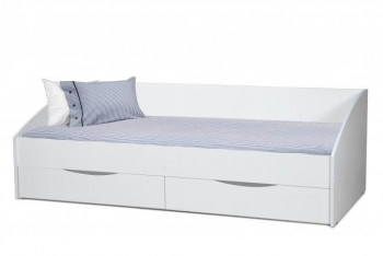 Кровать одинарная "Фея - 3" (симметричная) New/(белый / белый / ДВПО: белый) в Назарово - nazarovo.mebel54.com | фото