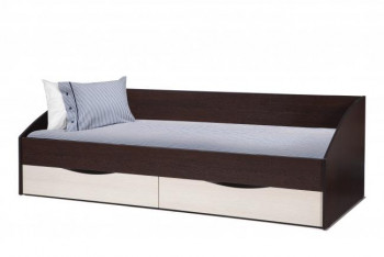 Кровать одинарная "Фея - 3" (симметричная) New (венге / вудлайн кремовый / ДВПО: белый) в Назарово - nazarovo.mebel54.com | фото