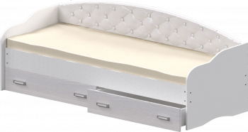 Кровать Софа-7 с мягкой спинкой (800х1900) Белый в Назарово - nazarovo.mebel54.com | фото