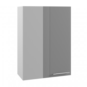 Лофт ВПУ 650 шкаф верхний угловой высокий (Штукатурка белая/корпус Серый) в Назарово - nazarovo.mebel54.com | фото