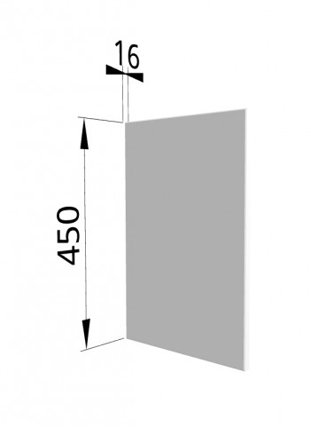 Панель торцевая (для шкафа горизонтального высокого) ВПГ Ройс (Белый софт) в Назарово - nazarovo.mebel54.com | фото