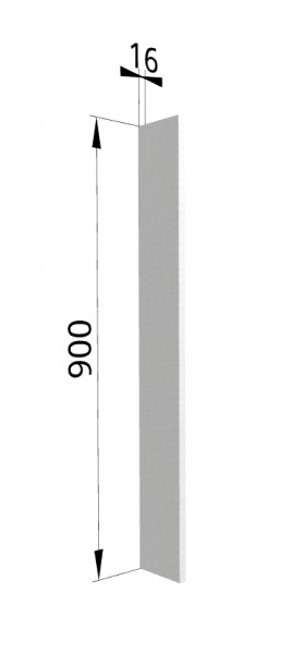 Панель торцевая (для шкафа верхнего торцевого высокого) ВПТ 400 Капри (Липа белый) в Назарово - nazarovo.mebel54.com | фото