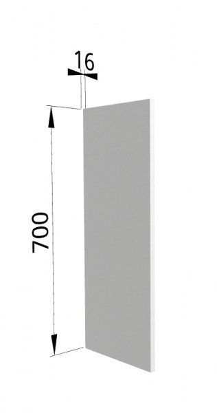 Панель торцевая (для шкафа верхнего высотой 700 мм) П Мелисса (Графит скин) в Назарово - nazarovo.mebel54.com | фото