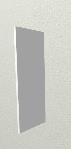 Панель торцевая ПТ 400 Капля (для шкафа торцевого верхнего) Белый в Назарово - nazarovo.mebel54.com | фото