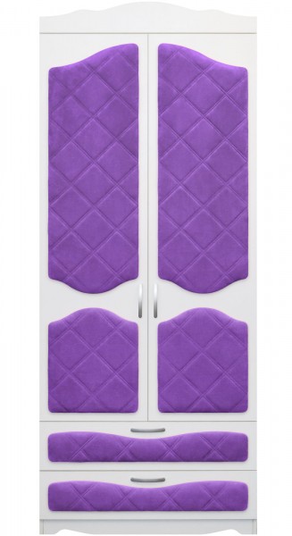 Шкаф 2-х створчатый с ящиками серии Иллюзия 32 Фиолетовый в Назарово - nazarovo.mebel54.com | фото