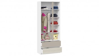 Шкаф для одежды комбинированный «Сканди» Дуб Гарден/Белый/Глиняный серый в Назарово - nazarovo.mebel54.com | фото