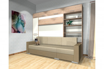 Шкаф-кровать с диваном Каролина в Назарово - nazarovo.mebel54.com | фото