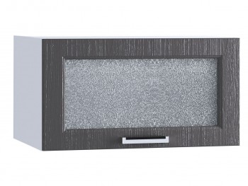 Шкаф верхний горизонтальный со стеклом 610, ШВГС 610 (Клен серый/корпус белый) в Назарово - nazarovo.mebel54.com | фото
