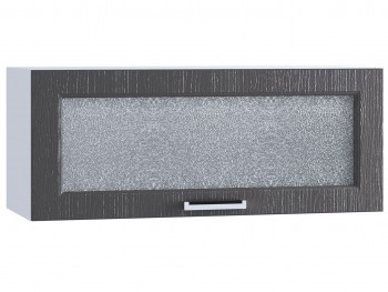 Шкаф верхний горизонтальный со стеклом 800, ШВГС 800 (Клен серый/корпус белый) в Назарово - nazarovo.mebel54.com | фото