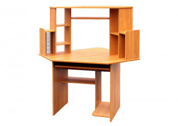 Угловой компьютерный стол (Вишня Оксфорд) в Назарово - nazarovo.mebel54.com | фото