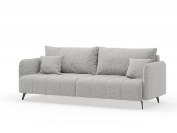 Валериан диван трёхместный прямой Светло-серый, ткань RICO FLEX 108 в Назарово - nazarovo.mebel54.com | фото